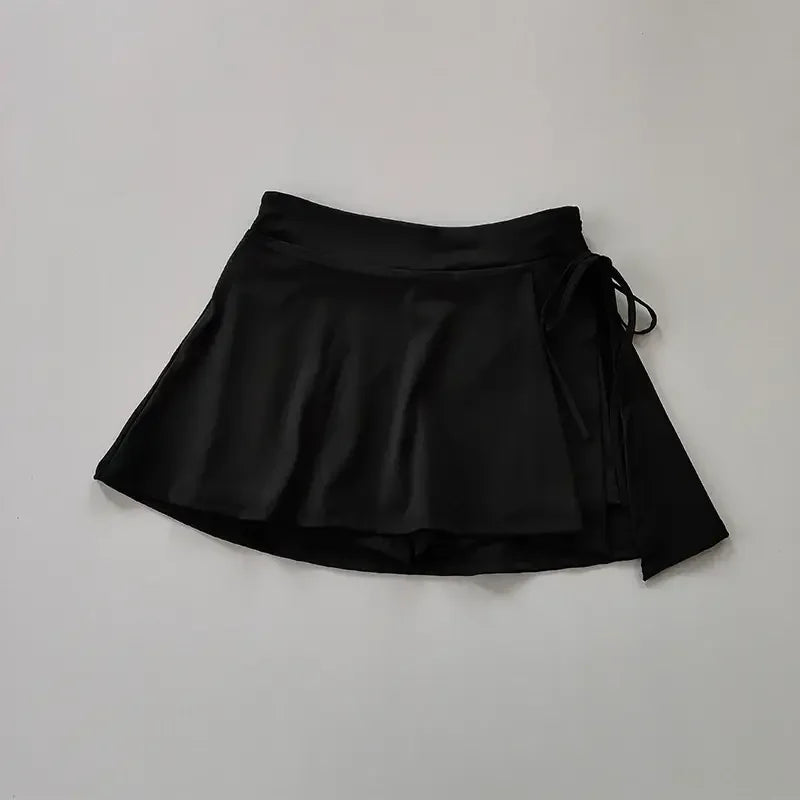 Sports Yoga Skirt Badminton Tennis Skirt Pants Half-body Quick Drying Pocket Skirt Side Split Strap