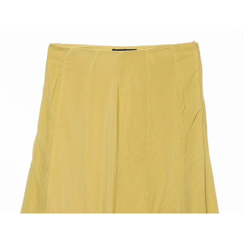 YENKYE Summer 2026 Women's Flowy Long Skirt A-Line Casual Elegant Chiffon Skirts faldas mujer