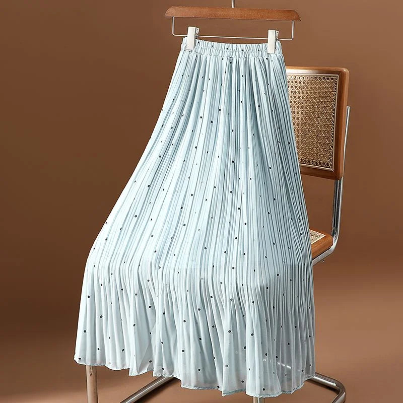 Pleat Women's Skirt Chiffon Fringe Tulle Mesh Skirts For Woman To Knees Length Pleated Clothes Y2k Casual Offer Youthful Emo V